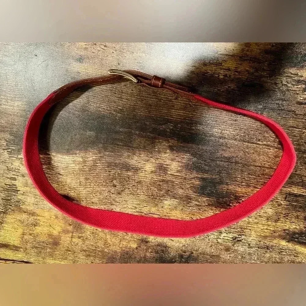 Leather Man Ltd. | men’s webbed flag belt. Size: 32